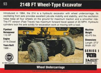 1993-94 TCM Caterpillar #93 214B FT Wheel-Type Excavator Back