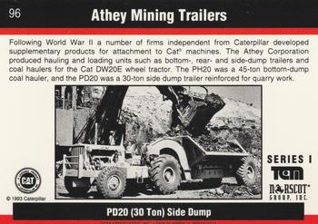 1993-94 TCM Caterpillar #96 Athey Mining Trailers Back