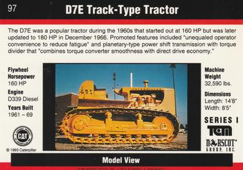 1993-94 TCM Caterpillar #97 D7E Track-Type Tractor Back