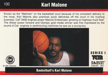 1993-94 TCM Caterpillar #100 Karl Malone Back