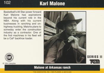 1993-94 TCM Caterpillar #102 Karl Malone Back