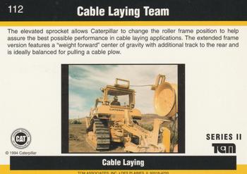 1993-94 TCM Caterpillar #112 Cable Laying Team Back