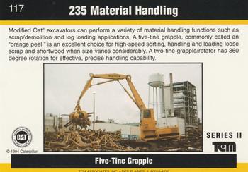 1993-94 TCM Caterpillar #117 235 Material Handling Back