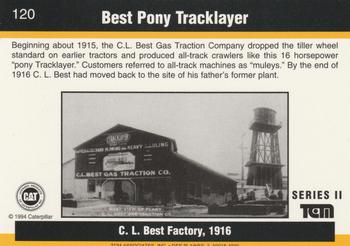 1993-94 TCM Caterpillar #120 Best Pony Tracklayer Back