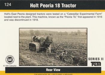 1993-94 TCM Caterpillar #124 Holt Peoria 18 Tractor Back