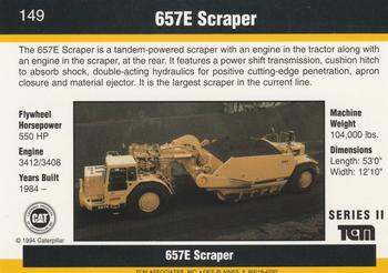 1993-94 TCM Caterpillar #149 657E Scraper Back