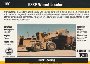 1993-94 TCM Caterpillar #159 988F Wheel Loader Back