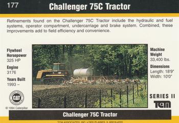 1993-94 TCM Caterpillar #177 Challenger 75C Tractor Back