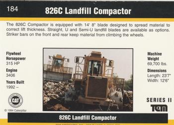 1993-94 TCM Caterpillar #184 826C Landfill Compactor Back