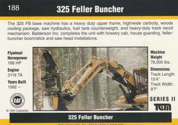 1993-94 TCM Caterpillar #188 325 Feller Buncher Back