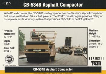 1993-94 TCM Caterpillar #192 CB-534B Asphalt Compactor Back