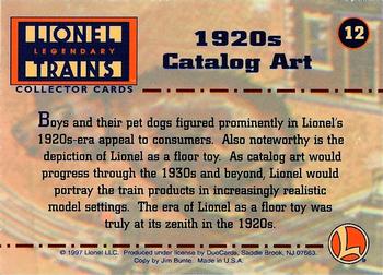 1997 DuoCards Lionel Legendary Trains #12 1920s Catalog Art Back