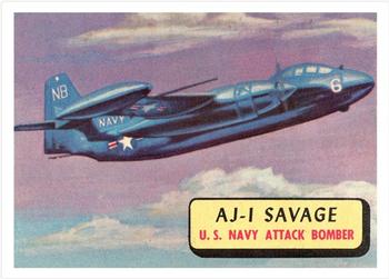 1957 Topps Planes (R707-2) #100 AJ-1 Savage Front