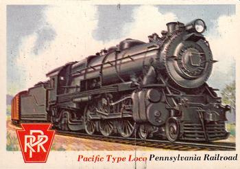 1955 Topps Rails & Sails #38 Pacific Type Locomotive Front
