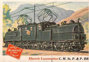 1955 Topps Rails & Sails #8 Electric Locomotive Front
