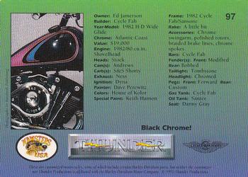 1993 Collector's Edge Thunder Custom Motorcycles #97 Black Chrome! Back