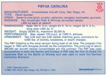 1989-00 Top Pilot #35 PBY-5A Catalina Back