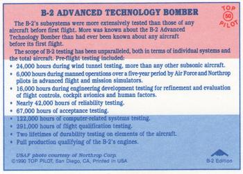 1989-00 Top Pilot #50 B-2 Advanced Technology Bomber Back