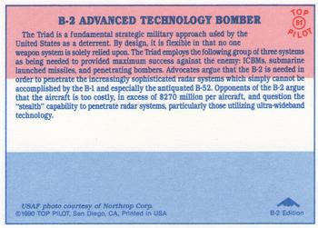 1989-00 Top Pilot #51 B-2 Advanced Technology Bomber Back