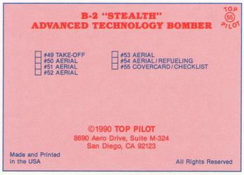 1989-00 Top Pilot #55 B-2 Cover Card/Checklist Back