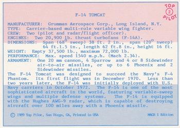 1989-00 Top Pilot #2 F-14 Tomcat Back