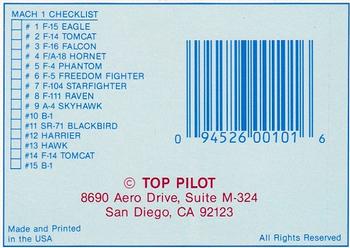 1989-00 Top Pilot #17 Mach 1 Checklist Front