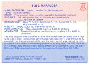 1989-00 Top Pilot #23 B-26G Marauder Back