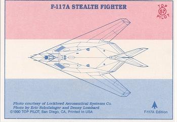 1989-00 Top Pilot #57 F-117A Stealth Fighter Back