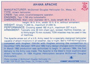 1989-00 Top Pilot #65 AH-64A Apache Back