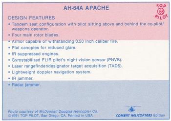 1989-00 Top Pilot #66 AH-64A Apache Back