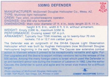 1989-00 Top Pilot #67 530MG Defender Back