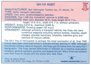 1989-00 Top Pilot #71 UH-1H Huey Back