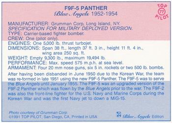 1989-00 Top Pilot #77 F9F-5 Panther Back