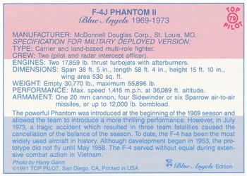 1989-00 Top Pilot #79 F-4J Phantom II Back