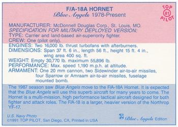 1989-00 Top Pilot #81 F/A-18A Hornet Back