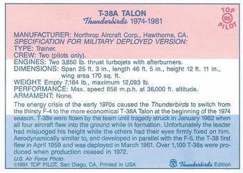 1989-00 Top Pilot #96 T-38A Talon Back