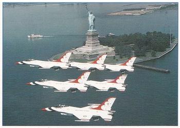 1989-00 Top Pilot #98 F-16s over the Statue of Liberty Front