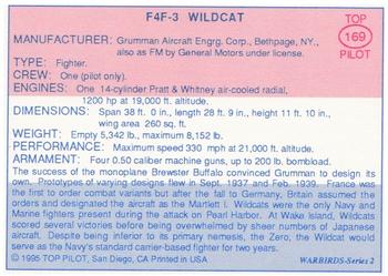 1989-00 Top Pilot #169 F4F-3 Wildcat Back