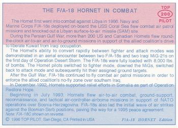 1989-00 Top Pilot #200 F/A-18 Hornet Back