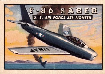 1952 Topps Wings Friend or Foe (R707-4) #71 F-86 Sabre Front
