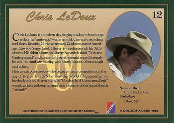 1992 Collect-A-Card Country Classics #12 Chris LeDoux Back