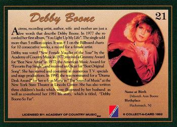 1992 Collect-A-Card Country Classics #21 Debby Boone Back