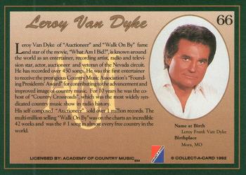 1992 Collect-A-Card Country Classics #66 Leroy Van Dyke Back