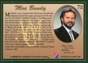 1992 Collect-A-Card Country Classics #72 Moe Bandy Back