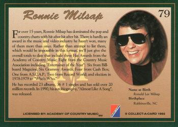 1992 Collect-A-Card Country Classics #79 Ronnie Milsap Back