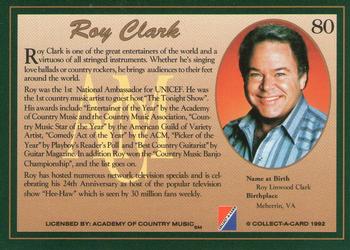 1992 Collect-A-Card Country Classics #80 Roy Clark Back