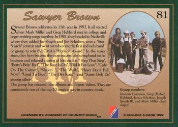1992 Collect-A-Card Country Classics #81 Sawyer Brown Back