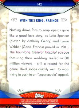 2011 Topps American Pie #142 Luke & Laura marry on GH Back