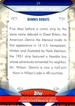 2011 Topps American Pie #29 Dennis the Menace debuts Back