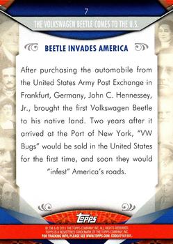 2011 Topps American Pie #7 The Volkswagen Beetle comes to the US Back